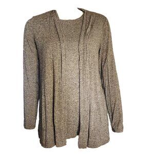 J Jill Cardigan Tank Set Size SP Solid All Grey Gray 2 Piece Wearever Collection